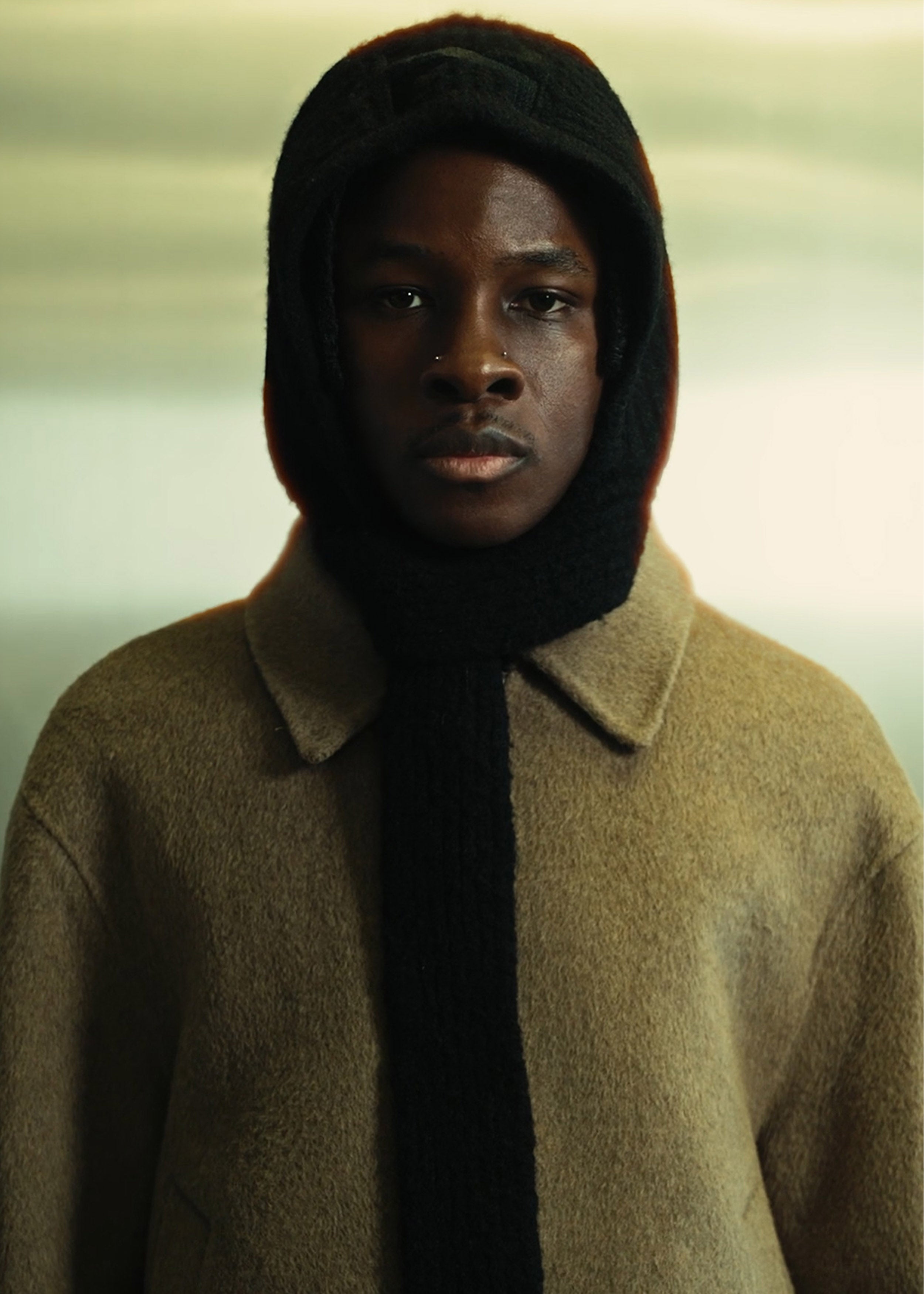 Coal Structured Scarf X Beanie