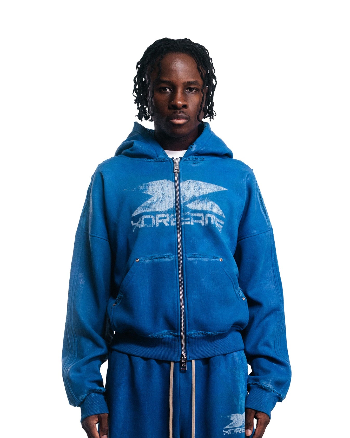 Wax Safety Zip Hoodie - Blueprint Blue
