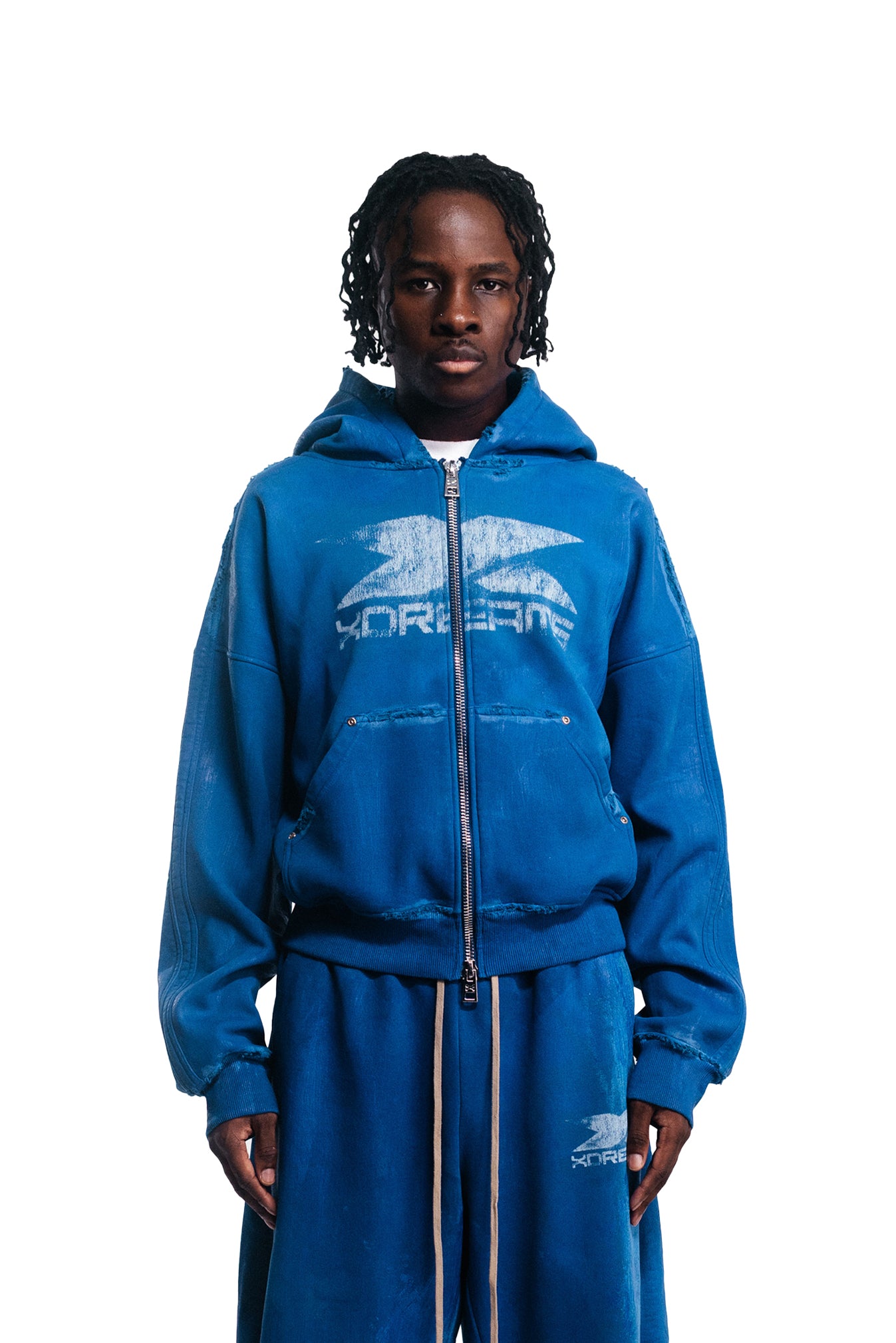 Wax Safety Zip Hoodie - Blueprint Blue